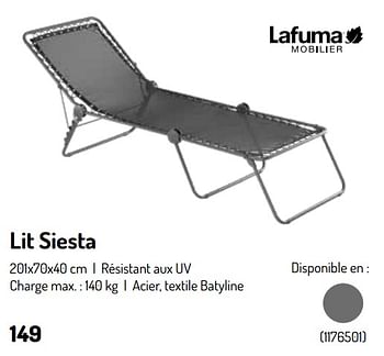 Promoties Lit siesta - Lafuma - Geldig van 17/02/2024 tot 31/08/2024 bij Oh'Green