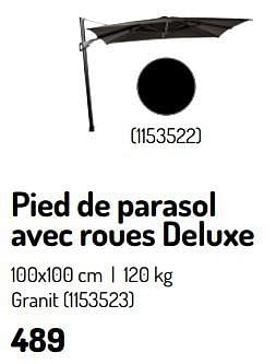Promoties Pied de parasol avec roues deluxe - Huismerk - Oh'Green - Geldig van 17/02/2024 tot 31/08/2024 bij Oh'Green