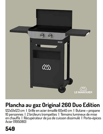 Promoties Plancha au gaz original 260 duo edition - Le Marquier - Geldig van 17/02/2024 tot 31/08/2024 bij Oh'Green