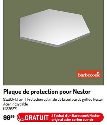 Promoties Plaque de protection pour nestor - Barbecook - Geldig van 17/02/2024 tot 31/08/2024 bij Oh'Green