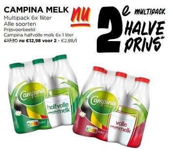 Promotions Campina halfvolle melk - Campina - Valide de 27/03/2024 à 02/04/2024 chez Jumbo