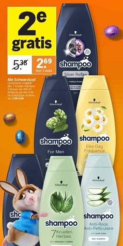 Promotions 7 kruiden shampoo - Schwarzkopf - Valide de 25/03/2024 à 01/04/2024 chez Albert Heijn