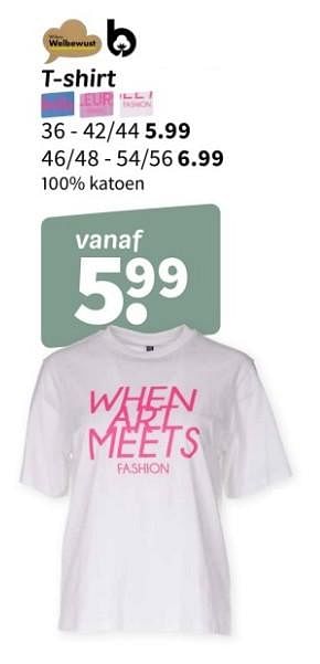 Promoties T shirt - Huismerk - Wibra - Geldig van 21/03/2024 tot 03/04/2024 bij Wibra