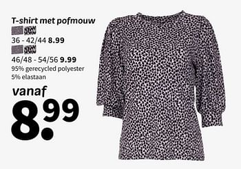 Promoties T shirt met pofmouw - Huismerk - Wibra - Geldig van 21/03/2024 tot 03/04/2024 bij Wibra