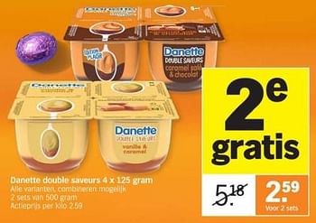 Promoties Danette double saveurs - Danone - Geldig van 25/03/2024 tot 01/04/2024 bij Albert Heijn