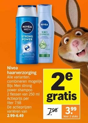 Promotions Men strong power shampoo - Nivea - Valide de 25/03/2024 à 01/04/2024 chez Albert Heijn