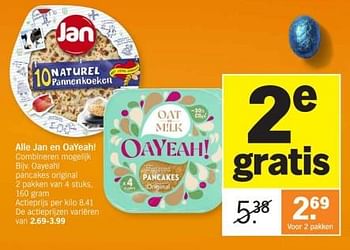 Promoties Oayeah! pancakes original - Oayeah! - Geldig van 25/03/2024 tot 01/04/2024 bij Albert Heijn
