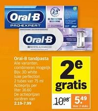 Oral-b tandpasta 3d white luxe perfection-Oral-B