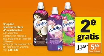 Promoties Soupline wasverzachters magnolia en lavendel - Soupline - Geldig van 25/03/2024 tot 01/04/2024 bij Albert Heijn