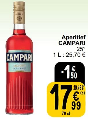 Promotions Aperitief campari - Campari - Valide de 26/03/2024 à 30/03/2024 chez Cora