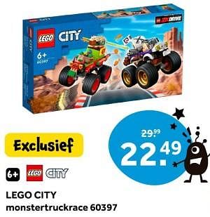 Promotions Lego city monstertruckrace 60397 - Lego - Valide de 22/03/2024 à 03/04/2024 chez Intertoys