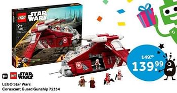 Promotions Lego star wars coruscant guard gunship 75354 - Lego - Valide de 22/03/2024 à 03/04/2024 chez Intertoys
