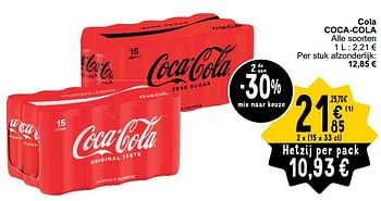 Promoties Cola coca-cola - Coca Cola - Geldig van 26/03/2024 tot 30/03/2024 bij Cora