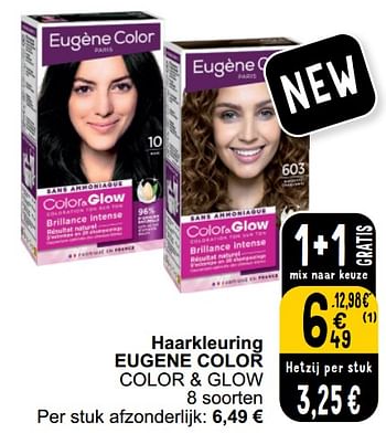 Promotions Haarkleuring eugene color color + glow - Eugène Color - Valide de 26/03/2024 à 30/03/2024 chez Cora