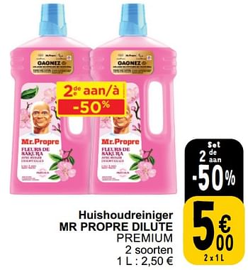 Promoties Huishoudreiniger mr propre dilute premium - Mr. Proper - Geldig van 26/03/2024 tot 30/03/2024 bij Cora