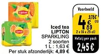 Iced tea lipton sparkling-Lipton