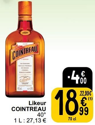 Promoties Likeur cointreau - Cointreau - Geldig van 26/03/2024 tot 30/03/2024 bij Cora