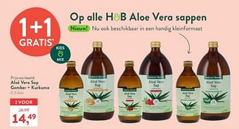 Promoties Aloë vera sap gember + kurkuma - Huismerk - Holland & Barrett - Geldig van 18/03/2024 tot 14/04/2024 bij Holland & Barret