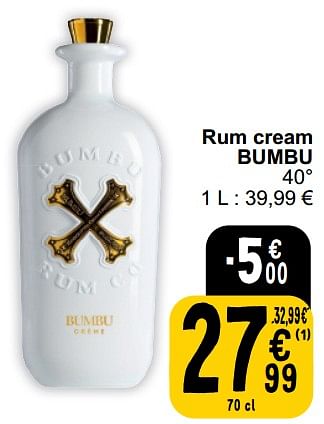 Promotions Rum cream bumbu - Bumbu - Valide de 26/03/2024 à 30/03/2024 chez Cora