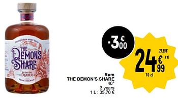 Promotions Rum the demon’s share - The Demon's Share - Valide de 26/03/2024 à 30/03/2024 chez Cora