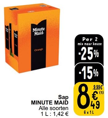 Promoties Sap minute maid - Minute Maid - Geldig van 26/03/2024 tot 30/03/2024 bij Cora