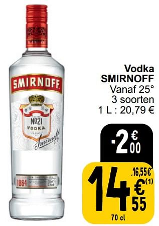 Promotions Vodka smirnoff - Smirnoff - Valide de 26/03/2024 à 30/03/2024 chez Cora