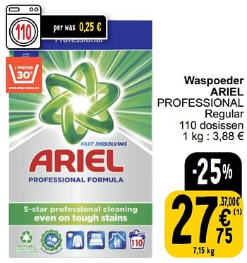 Promoties Waspoeder ariel professional - Ariel - Geldig van 26/03/2024 tot 30/03/2024 bij Cora