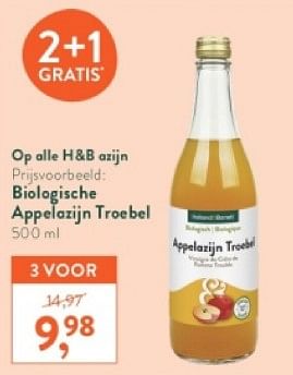 Promoties Biologische appelozijn troebel - Huismerk - Holland & Barrett - Geldig van 18/03/2024 tot 14/04/2024 bij Holland & Barret