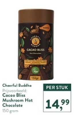 Promoties Cacao bliss mushroom hot chocolate - Cheerful Buddha  - Geldig van 18/03/2024 tot 14/04/2024 bij Holland & Barret