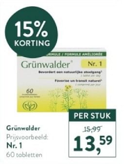 Promotions Grunwalder Nr.1 - Grunwalder - Valide de 18/03/2024 à 14/04/2024 chez Holland & Barret