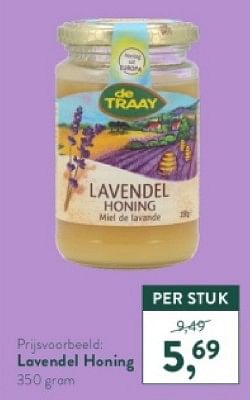 Promoties Lavendel honing - de Traay - Geldig van 18/03/2024 tot 14/04/2024 bij Holland & Barret