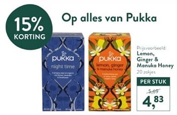 Promoties Lemon ginger + manuka honey - Pukka - Geldig van 18/03/2024 tot 14/04/2024 bij Holland & Barret