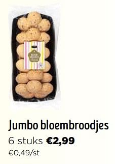 Promotions Jumbo bloembroodjes - Produit Maison - Jumbo - Valide de 16/03/2024 à 02/04/2024 chez Jumbo
