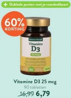 Promoties Vitamine d3 - Huismerk - Holland & Barrett - Geldig van 18/03/2024 tot 14/04/2024 bij Holland & Barret