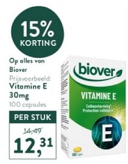 Promoties Vitamine e - Biover - Geldig van 18/03/2024 tot 14/04/2024 bij Holland & Barret