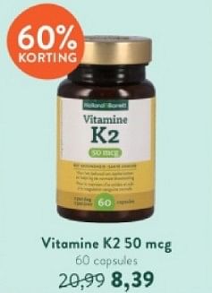 Promoties Vitamine k2 - Huismerk - Holland & Barrett - Geldig van 18/03/2024 tot 14/04/2024 bij Holland & Barret