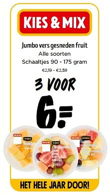 Promoties Jumbo vers gesneden fruit - Huismerk - Jumbo - Geldig van 16/03/2024 tot 02/04/2024 bij Jumbo