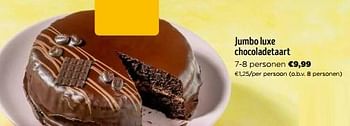 Promotions Jumbo luxe chocoladetaart - Produit Maison - Jumbo - Valide de 16/03/2024 à 02/04/2024 chez Jumbo