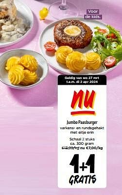 Promoties Jumbo paasburger - Huismerk - Jumbo - Geldig van 16/03/2024 tot 02/04/2024 bij Jumbo