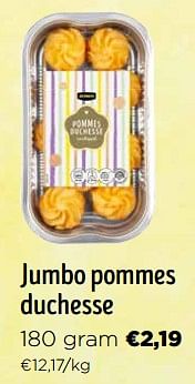 Promotions Jumbo pommes duchesse - Produit Maison - Jumbo - Valide de 16/03/2024 à 02/04/2024 chez Jumbo