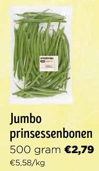 Promoties Jumbo prinsessenbonen - Huismerk - Jumbo - Geldig van 16/03/2024 tot 02/04/2024 bij Jumbo