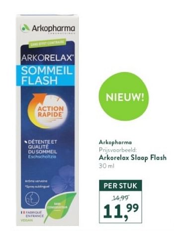 Promotions Arkorelax slaap flash - Arkopharma - Valide de 18/03/2024 à 14/04/2024 chez Holland & Barret