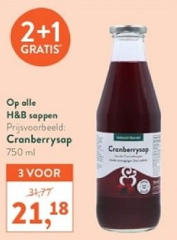 Promoties Cranberrysap - Huismerk - Holland & Barrett - Geldig van 18/03/2024 tot 14/04/2024 bij Holland & Barret