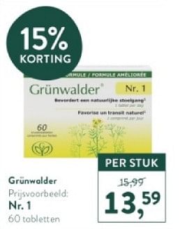 Promoties Grunwalder Nr.1 - Grunwalder - Geldig van 18/03/2024 tot 14/04/2024 bij Holland & Barret