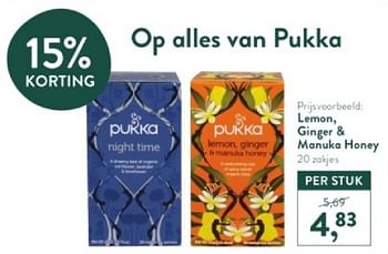 Promoties Lemon ginger manuka honey - Pukka - Geldig van 18/03/2024 tot 14/04/2024 bij Holland & Barret