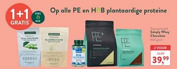 Promotions Plantaardige proteine simply whey chocolate - Produit maison - Holland & Barrett - Valide de 18/03/2024 à 14/04/2024 chez Holland & Barret