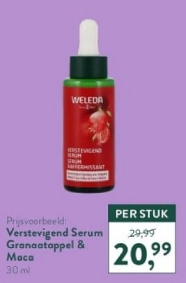 Promoties Verstevigend serum granaatappel + maca - Weleda - Geldig van 18/03/2024 tot 14/04/2024 bij Holland & Barret
