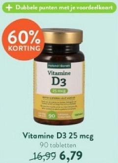 Promoties Vitamine d3 - Huismerk - Holland & Barrett - Geldig van 18/03/2024 tot 14/04/2024 bij Holland & Barret