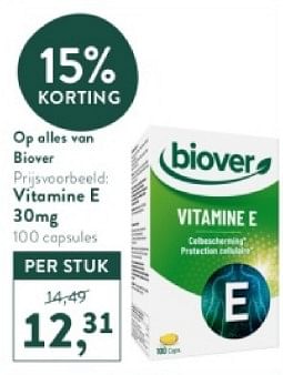 Promoties Vitamine e - Biover - Geldig van 18/03/2024 tot 14/04/2024 bij Holland & Barret