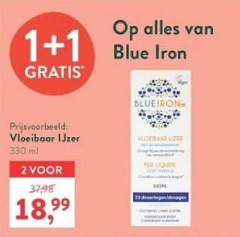 Promotions Vloeibaar ijzer - Blue Iron - Valide de 18/03/2024 à 14/04/2024 chez Holland & Barret